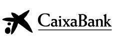 Logo de Caixa Bank en blanco y negro