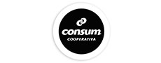 Logo de Consum en blanco y negro