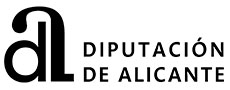 Logo de la Diputación de Alicante en blanco y negro