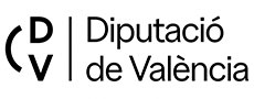 Logo de la Diputació de València en blanco y negro