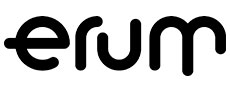 Logo de Erum en blanco y negro