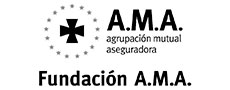 Logo de la Agrupación Mutual Aseguradora en blanco y negro