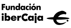 Logo de la Fundación iberCaja en blanco y negro