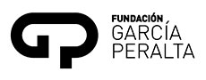 Logo de la Fundación García Peralta en blanco y negro